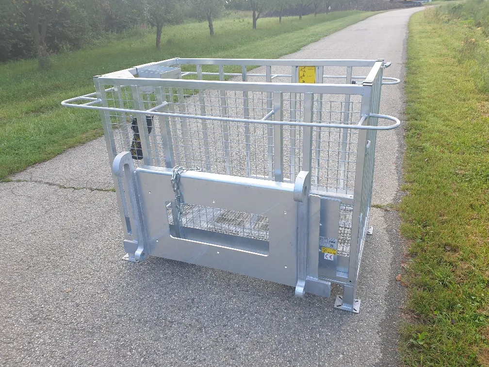 Arbeitskorb verzinkt mit JCB Q-Fit